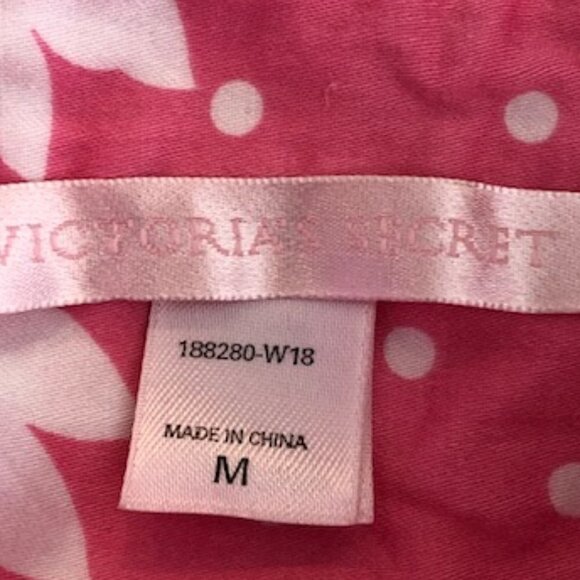 Victoria Secret Womens Floral Pink Polka Dot Pajama Top Medium - Picture 12 of 13